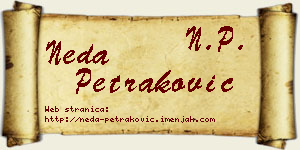 Neda Petraković vizit kartica